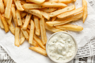 french fries on a white plate