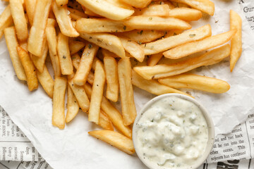 french fries on a white background