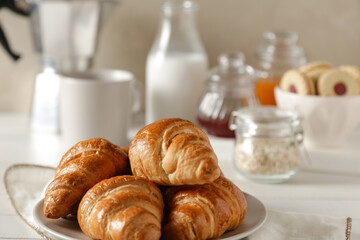 croissant on the table