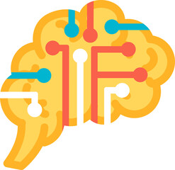 Function intelligence of human brain icon vector