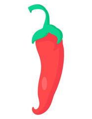 Chilli pepper organic vegetable nutrition vector