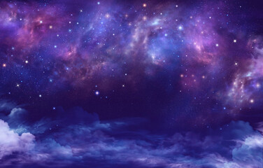 Fototapeta premium deep space, abstract blue background