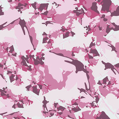 UFO camouflage of various shades of pink, violet and white colors