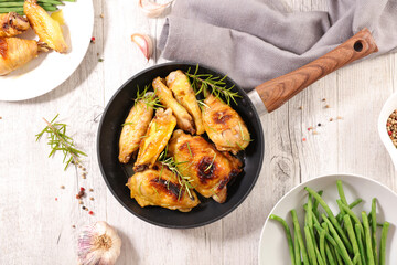 grilled chicken with green bean