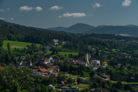 Sankt Radegund town near Graz city in Austria in summer hot day