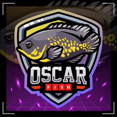 Obraz premium Oscar fish mascot. esport logo design