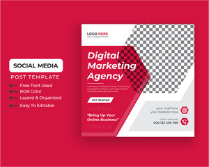 Modern Creative Business agency social media post Sale cover page timeline web ad banner template design