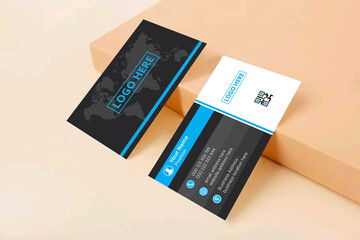 Double-sided creative business card vector design template. Business card for business and personal use. Vector illustration design, Horizontal layout, Print ready