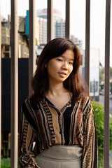 Young Asian pretty business woman - chinese woman casual portrait.