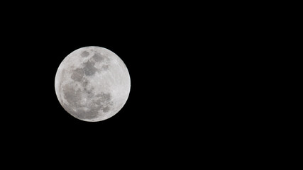 full moon over black sky