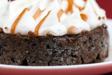 sweet dessert with tartlet and buttercream