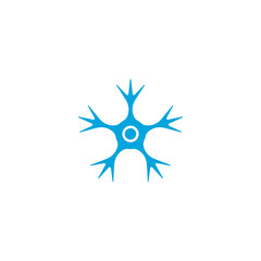 Neuron icon flat vector illustration