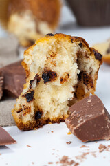 delicious food from baking with chocolate drops