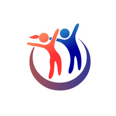 Happy couples logo icon