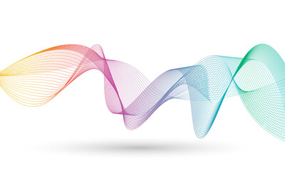 wavy line background with rainbow colors, suitable for backgrounds, presentations, wallpapers, covers, and others