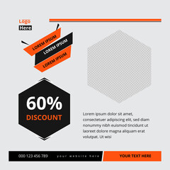 Creative social media banner design template