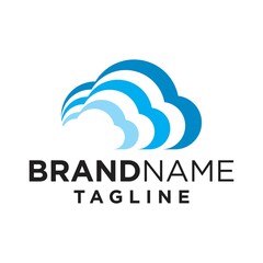 Modern graphic of cloud logo, perfect for technology, internet