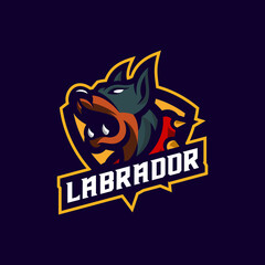 Obraz premium Awesome Labrador Dog Mascot Logo Template