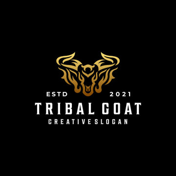 Tribal Goat Luxury Hipster Creative Logo Template