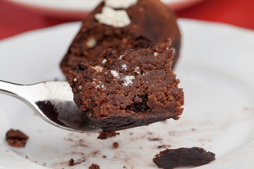 sweet dessert with cocoa and cream cheese