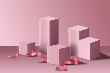 pink display blank template