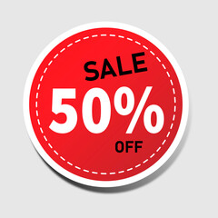 Sale sticker 50%