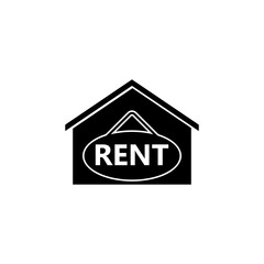 Rent house icon isolated on white background