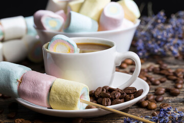marshmallow is made in different colors of cylindrical shape