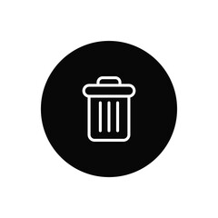 Garbage icon vector. Trash sign