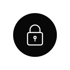 Padlock icon vector. Lock sign