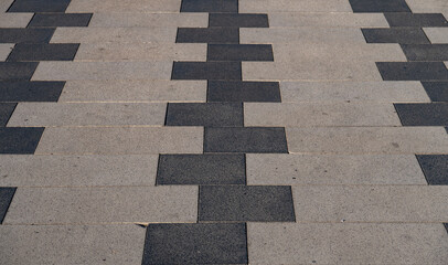 background or texture of stone tiles on the sidewalk