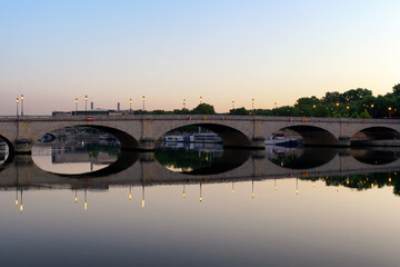 Blue hour on the Tolbiac bridge in Paris