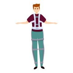Medical exoskeleton icon. Cartoon of Medical exoskeleton vector icon for web design isolated on white background