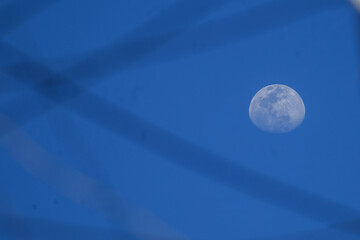 moon over blue sky