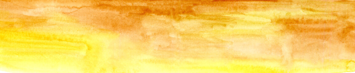 horizontal watercolor background with soft transitions. Autumn orange warm watercolor background