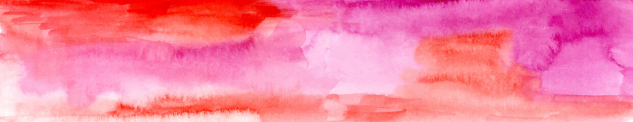 horizontal watercolor background with soft transitions. Autumn orange warm watercolor background