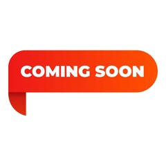 Coming soon banner icon. Cartoon of Coming soon banner vector icon for web design isolated on white background