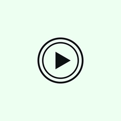 Play button icon in trendy flat style isolated on grey background. Play symbol for your web site design, logo, app, UI. Vector illustration, EPS10.