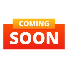 Coming soon logo icon. Cartoon of Coming soon logo vector icon for web design isolated on white background