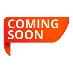 Coming soon placard icon. Cartoon of Coming soon placard vector icon for web design isolated on white background