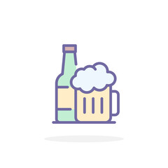 Beer icon in filled outline style.