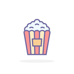 Popcorn icon in filled outline style.