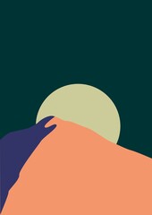 illustration of hand holding an background