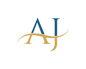 Initial letter AJ, AJ letter logo design