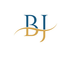 Initial letter BJ, BJ letter logo design