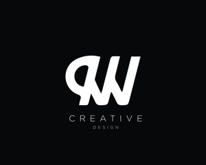 Creative Minimalist Letter QW Logo Design | Minimal QW Icon