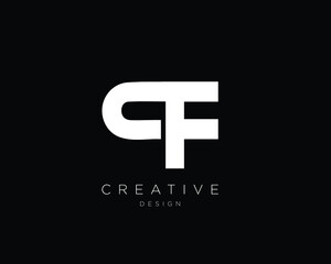 Obraz premium Creative Minimalist Letter QF Logo Design | Minimal QF Icon