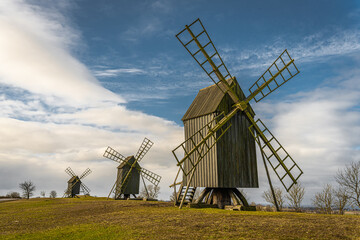 Fototapeta na wymiar Windmills in Öland, Sweden