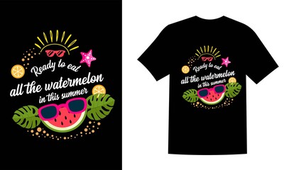 Summer t-shirt design vector illustration. summer t-shirt, summer sublimation t-shirt Vector illustration, print ready summer t-shirt,