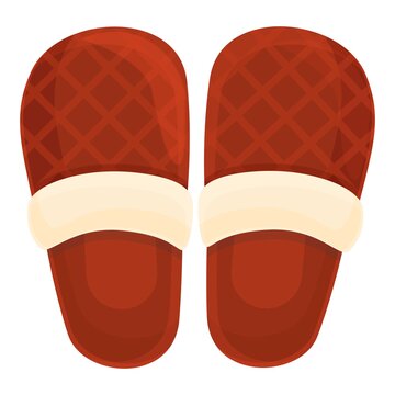 Warm slippers icon. Cartoon of Warm slippers vector icon for web design isolated on white background